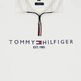 TOMMY PREMIUM SELF EMB ZIP-UP POLO SHIRT (OFF-WHITE)